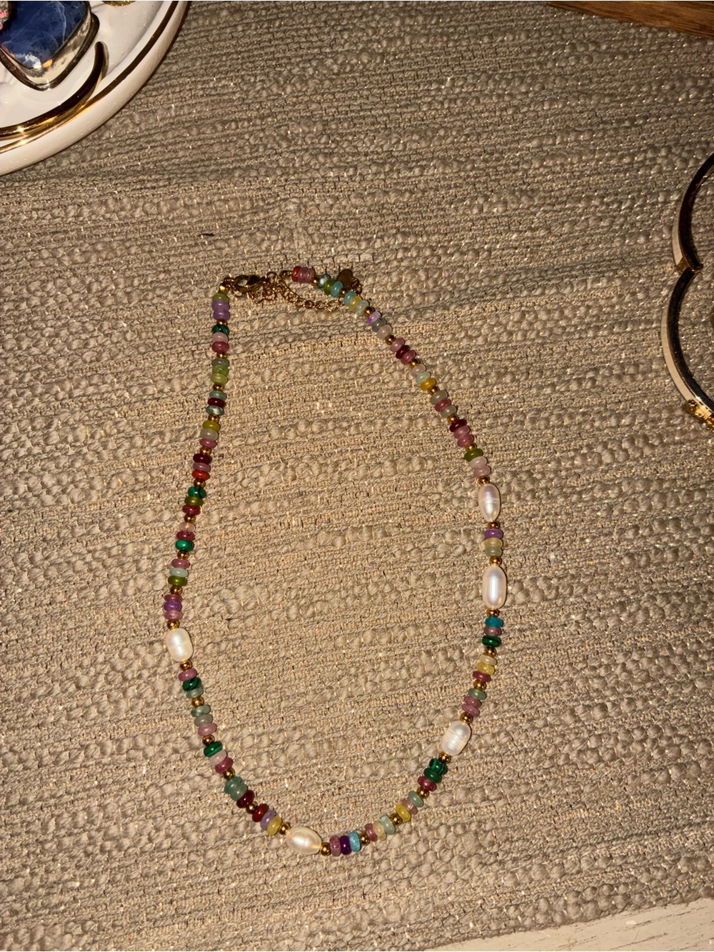 Multicolor Pearl & Bead Necklace by